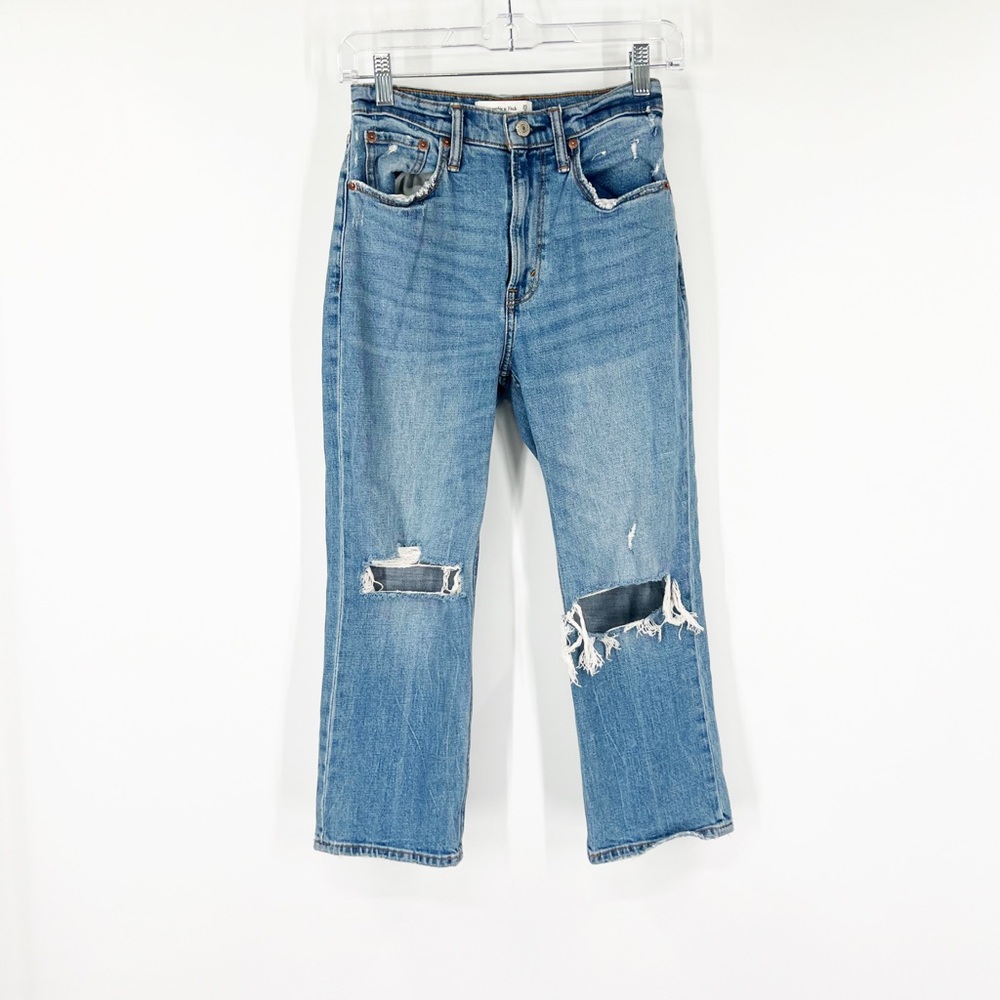 Abercrombie & Fitch The Ankle Straight Jeans Ultra High Rise EXTRA SHORT